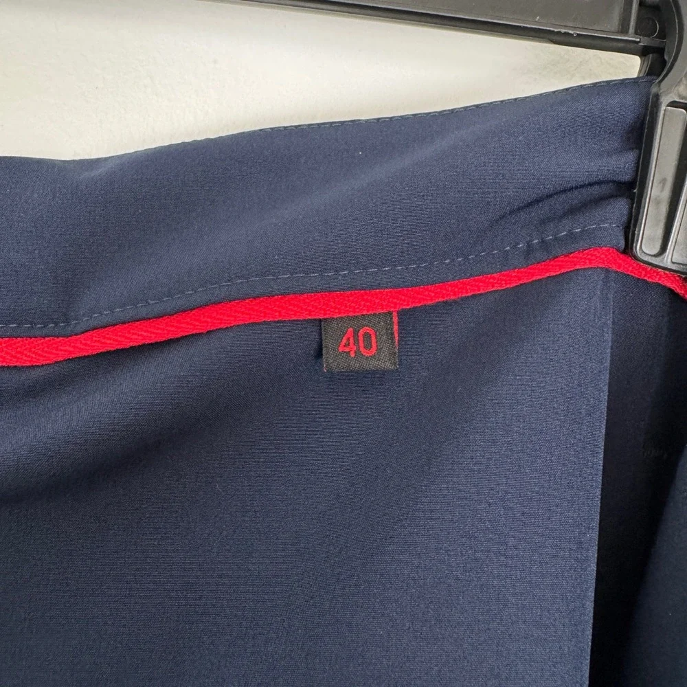 Marc Nelson Denim Golf Pants Navy Size 40 Straight Leg Flat Front Mens‎